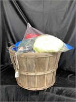 BUSHEL BASKET FILLED WITH YARNS & PROJECTS