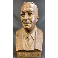Antique Bronze Bust Sculpture Signed Karl Schunem