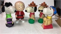 Charlie Brown ceramic,Snoopy bottle figures 9’’ H