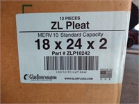 GLASFLOSS MERV 10 18X24X2 ZL PLEAT FILTERS