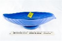 Matte Blue Pottery Console 12" Bowl