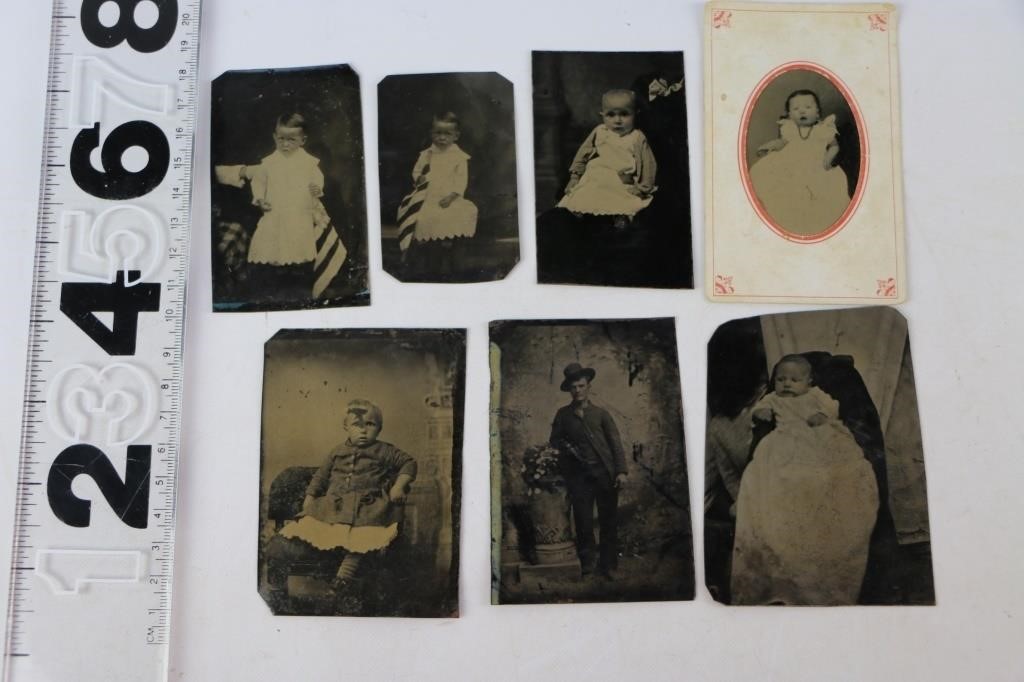 Victorian Era Tin Type Photos of Children/Babies