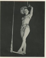 8x10 Woman posed on trapeze