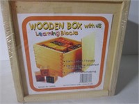 WOODEN BOX WITH 48 LEARNING BOX