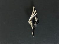 Trifari Swirl Silver Brooch