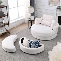 HomSof Swivel Accent Barrel Sofa Chair