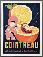 1940's French Cointreau Liqueur Poster, J. Mercier