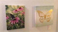 2pc Butterfly Canvas Prints
