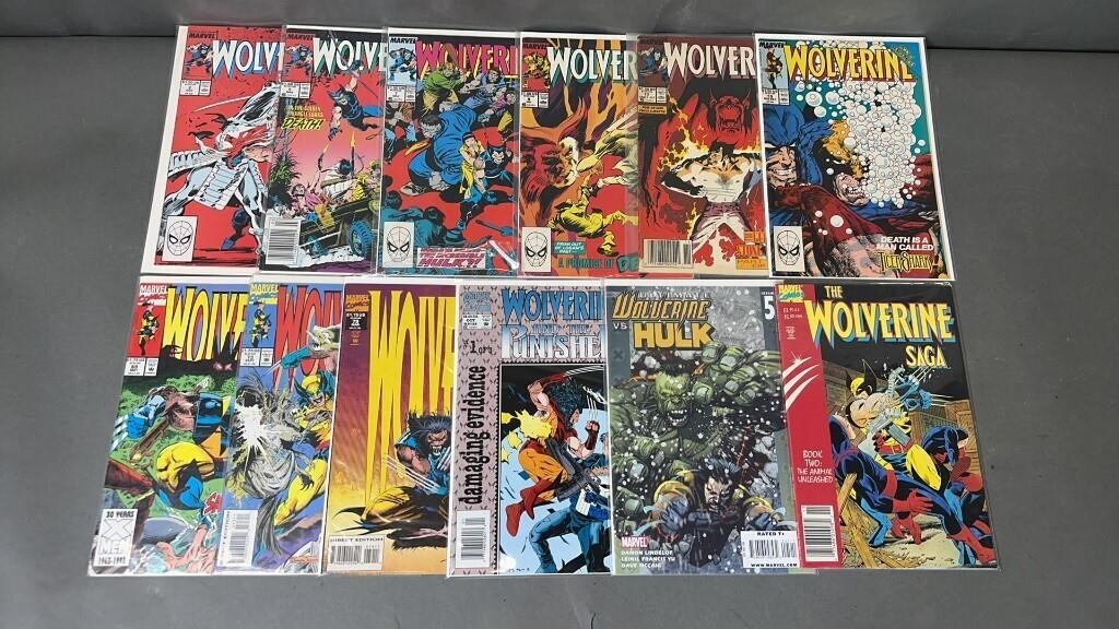 12pc Wolverine #2-79+ Marvel Comic Books