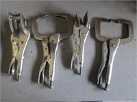 four large vise grips