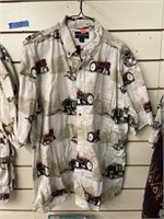 Mens XL Bit & Bridle Shirt Button Up Tractors