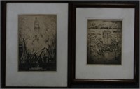 2 NYC ENGRAVINGS BY JOSEPH PENNELL