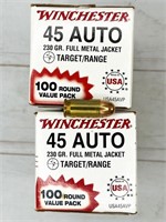 200rds 45 auto ammunition: Winchester target,