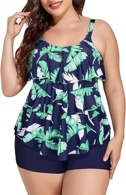 SEALED- Yonique Womens Plus Size Tankini Swimsuits