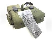 Pair of US Surplus 3 Clip 5.56 Ammo Belt Bags