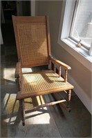 Antique Cane Back / Bottom Rocking Chair
