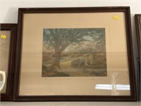 Wallace Nutting "The Fire In The Bridge" Print