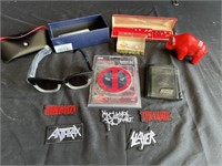 Sunglasses, Jewelry, Rock Band Patches, More