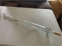 34" long glass wine bottle/sword