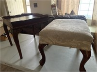 Small square lamp table, footstool