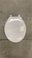Round Plastic White Toilet Seat 16” x 13.5”