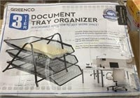 Greenco 3-Tier Mesh Document Tray Organizer Black
