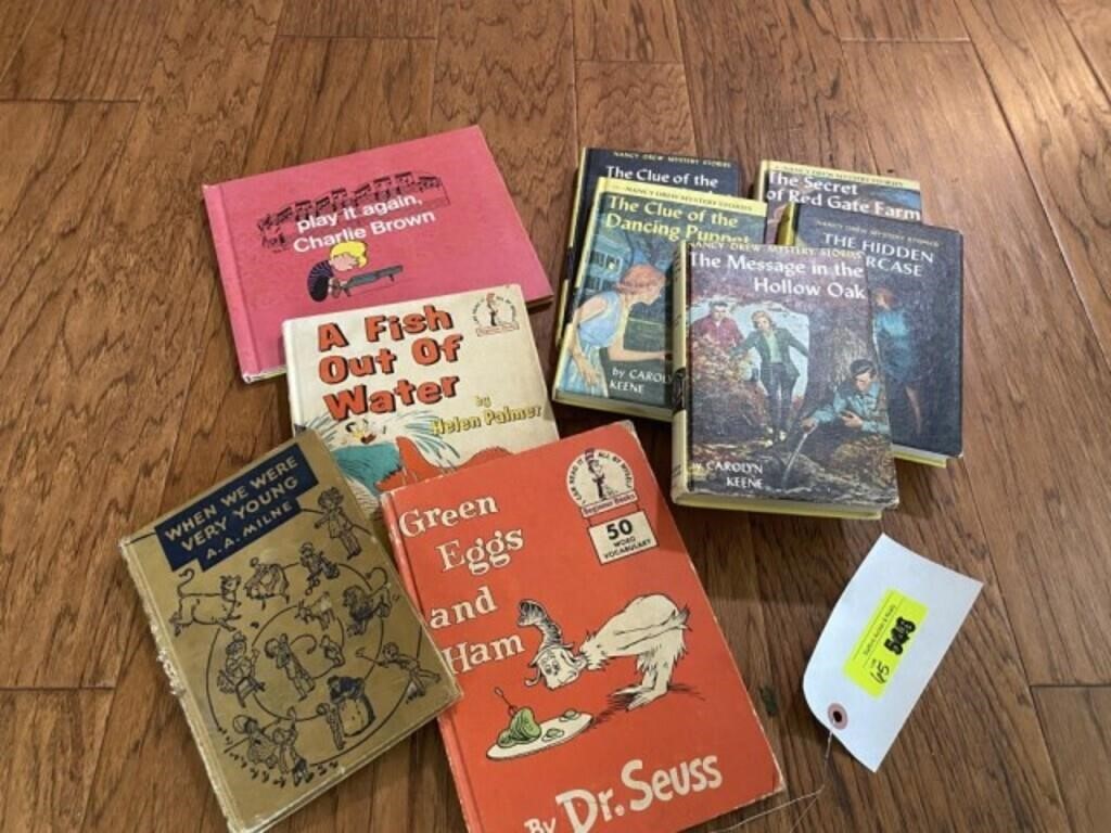 5 Nancy Drew, 2 Dr. Suess, and 2 Misc. Books