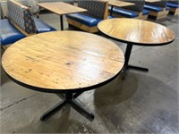 Bid X2 Wood Round Tables 48” X 48” X 30”
