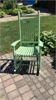 Green Wood Rocking Chair