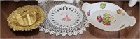Three decorative plates - one Copper Craft, Papel