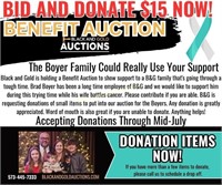 $15 Benefit Auction Donation Request