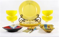 Glass Charger Plates, Stemware, Serving Dishes