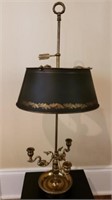 Antique Bouillotte Brass Lamp