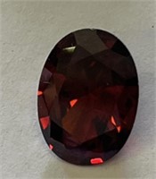 Red Ruby Oval Cut Faceted Gemstone
