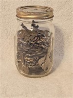 Mason Jar Full of 100 Old Keys