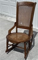 Walnut & Burl rocking chair