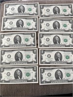 (25) $2.00 bills with consecutive serial