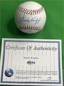 Sandy Koufax signed Baseball