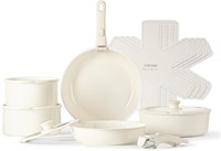 CAROTE 15pcs Ceramic Cookware  Detach Handle