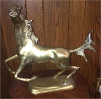 Large brass horse