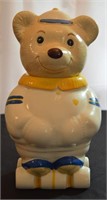 Vintage Metlox Roller Skating Bear Cookie Jar