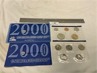 2000 United States Mint UNC Set, 10 coins sealed