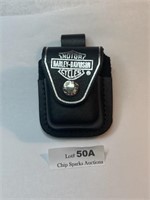 Nice! Leather Zippo Lighter Case Harley Davidson