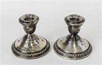 Sterling Silver Candlestick, Weighted (pr), 703.3g