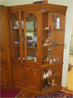 Cabinet with corner display, NOT contents