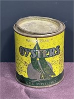 Oyster tin can 1 pint VA531 vintage