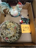 2 Tiered Tray / Rooster Lot