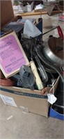 Lot with variety of old kitchen utensils and