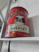 Lg VTG Roberts beef fat can