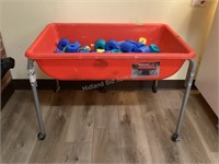 Red Sensory Table